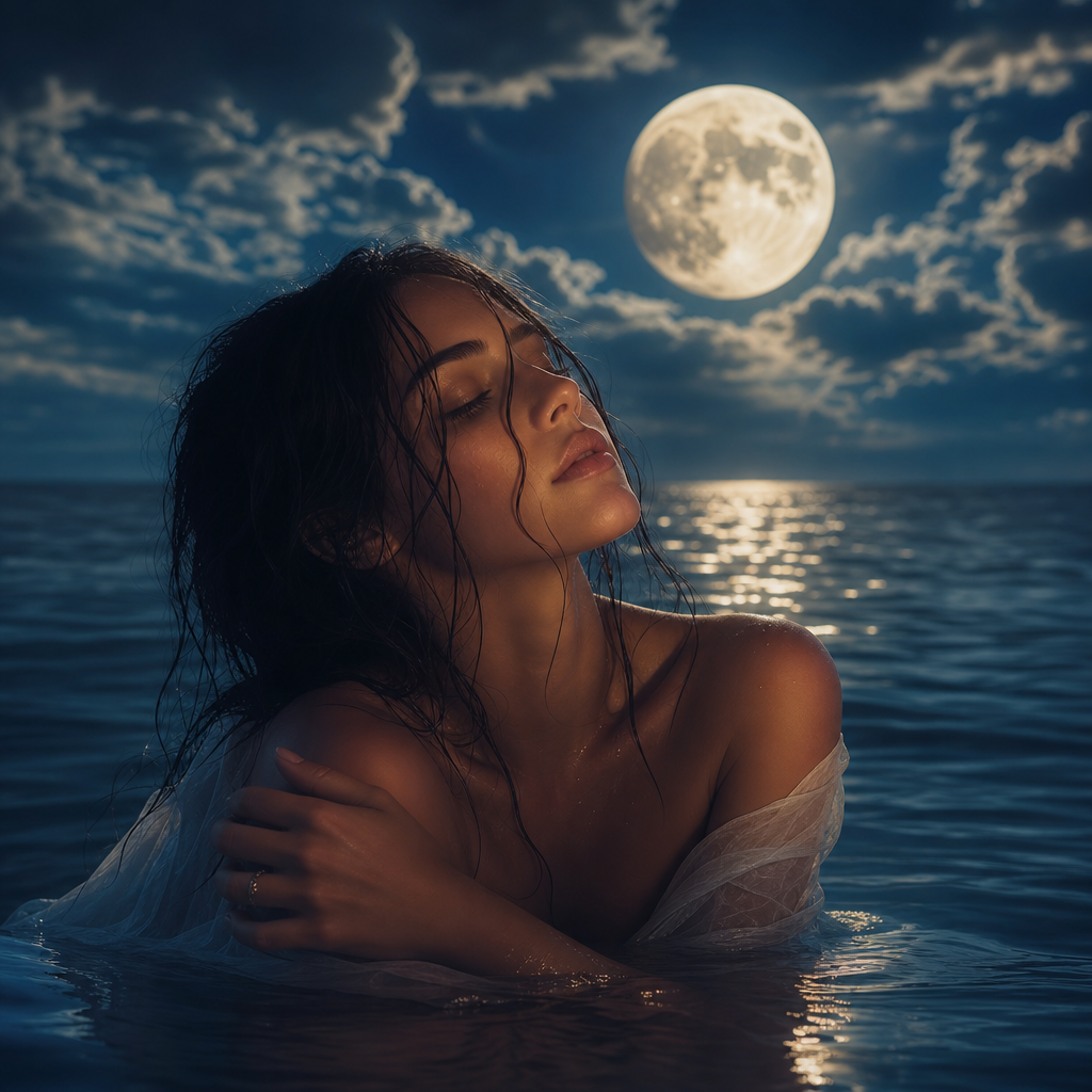 A dreamy song melody for girlfriend correlate with moon