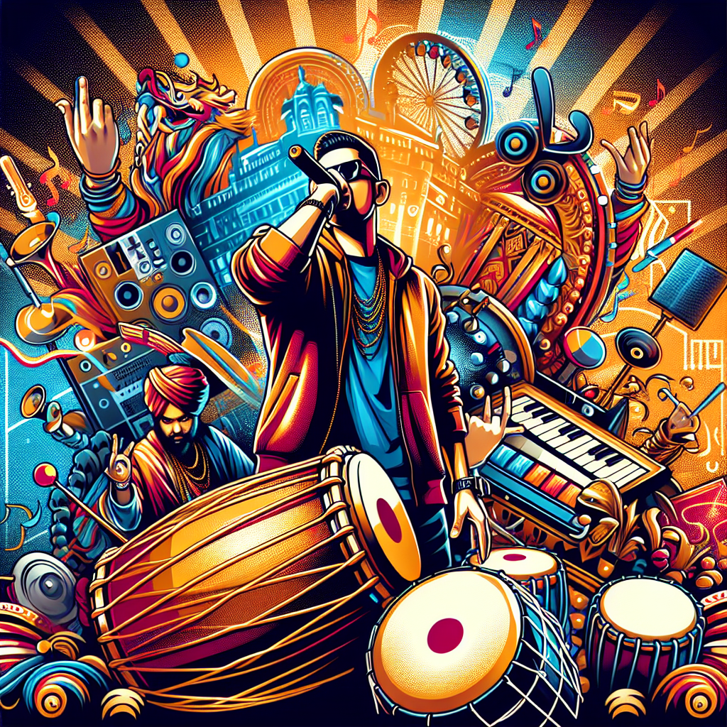A rowdy song with smooth aesthetic rap, punjabi, bhangra, dhol, clear punjabi vocals